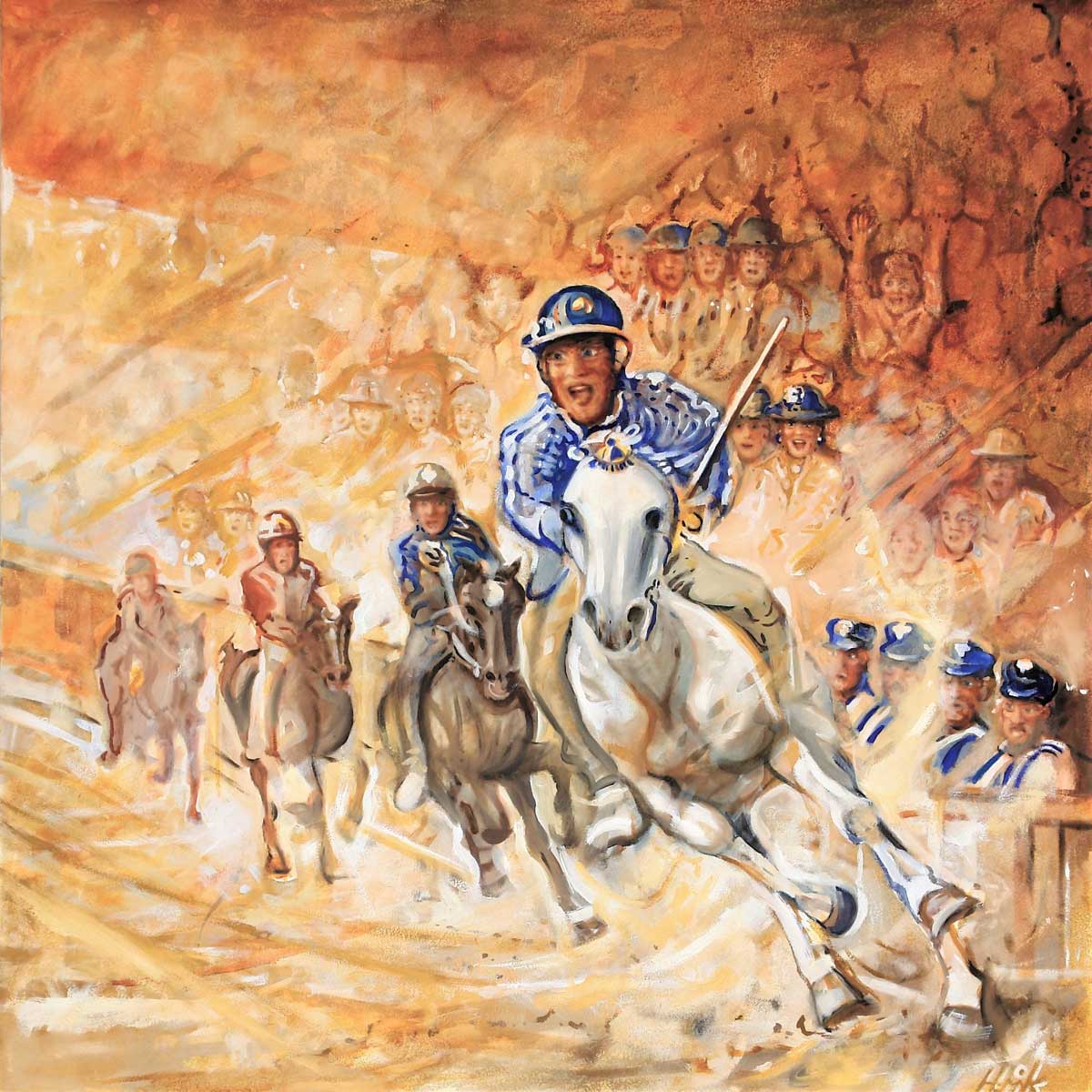 The Palio, a horserace between the Contradas, City councils of Siena is a tradition on the Piazza del Campo